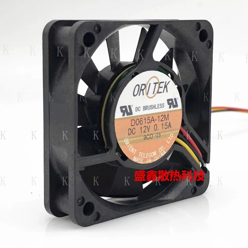C  FOR ORITEK D0615A-12M DC12V 0.15A 6015 6CM 3-wire Inverter Cooling Fan