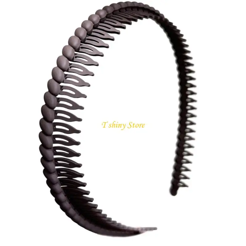 N58F Banche plastica ondulata per donne con denti lunghi pettine per presa anti -slitta