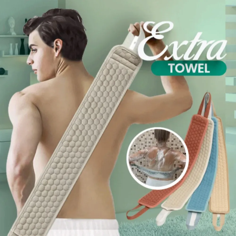 Korean Exfoliating Back Scrubber Bath Belt Deep Mud Clean Body Washcloth Japanese Rear Scrub Pull Strap Shower Towel