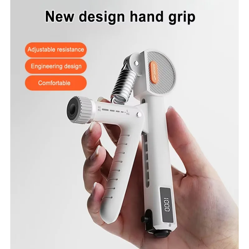 Hand Grip Strengthener Adjustable Resistance 5-60KG Forearm Exerciser Workout Multipurpose Grip with Stainless Steel Spring