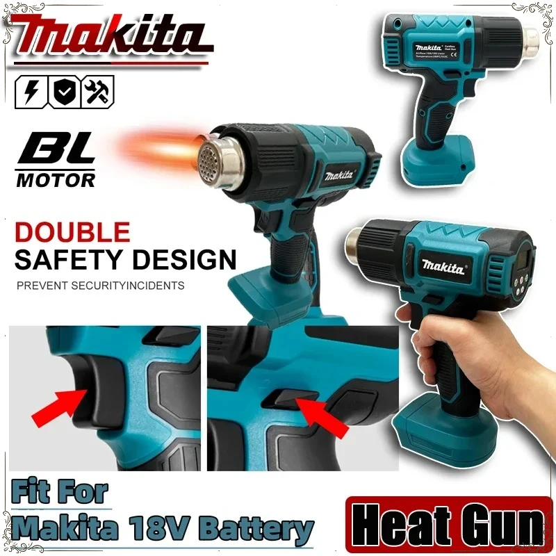 

Термофен Makita Control Heat Gun 550 ° Ручной термофен с LED-дисплеем для пайки и нагрева воздуха