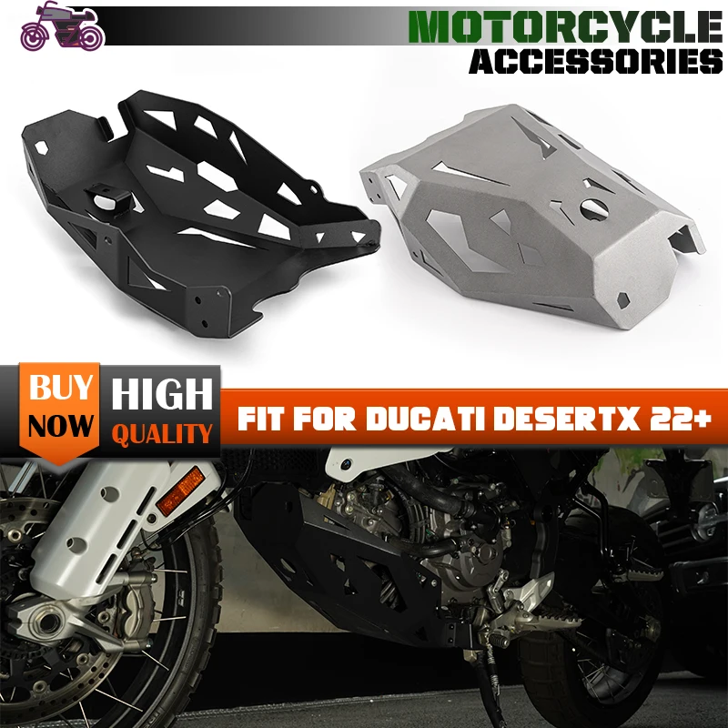 Fit For Ducati DesertX 2022 2023 Under Engine Protection Guard Cover Bash Guards Sump Plate Skid Plate Motorcycle Aluminum