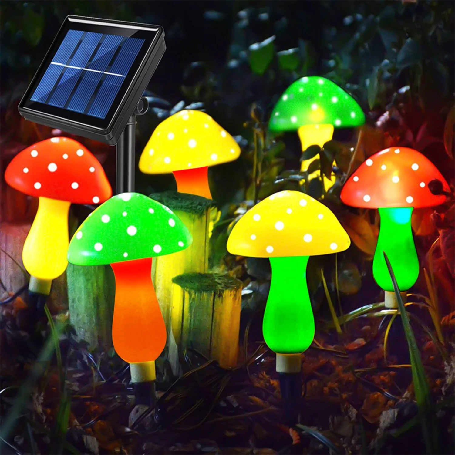 

Outdoor Solar Mushroom Lights Led Solar Stake Lights Colored 8 Modes Waterproof Christmas Lights Outdoor patio lights Mushrooms