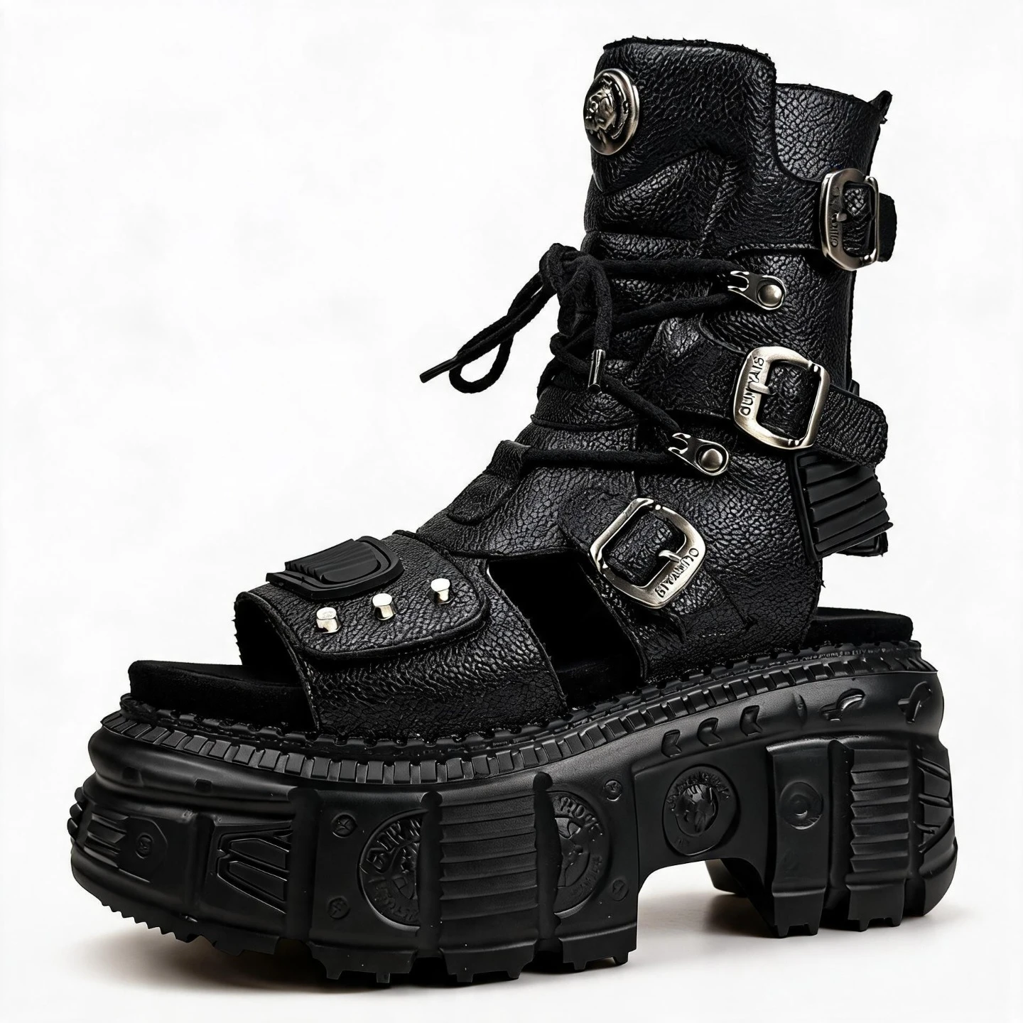Spanish Trendy Brand Heavy Industry Punk Rock Dark Men's and Women's Same Cool 2026 New Tank Platform Fashion Boots 10cm