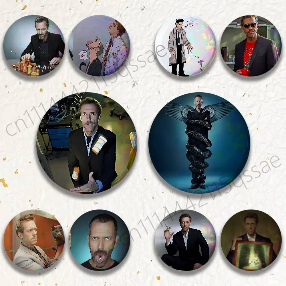 TV Show H-House MD 25mm 75mm 44mm 58mm 32m Coin Badges Personalized Handmade Round Brooches Pins Accessory