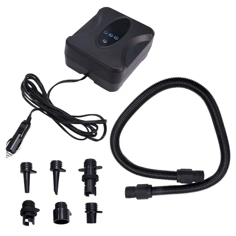 

Leading-Paddle Board Pump 20PSI High Pressure Electric Air Compressor Pump Inflation Pump With 6 Nozzles For Surfboard Board
