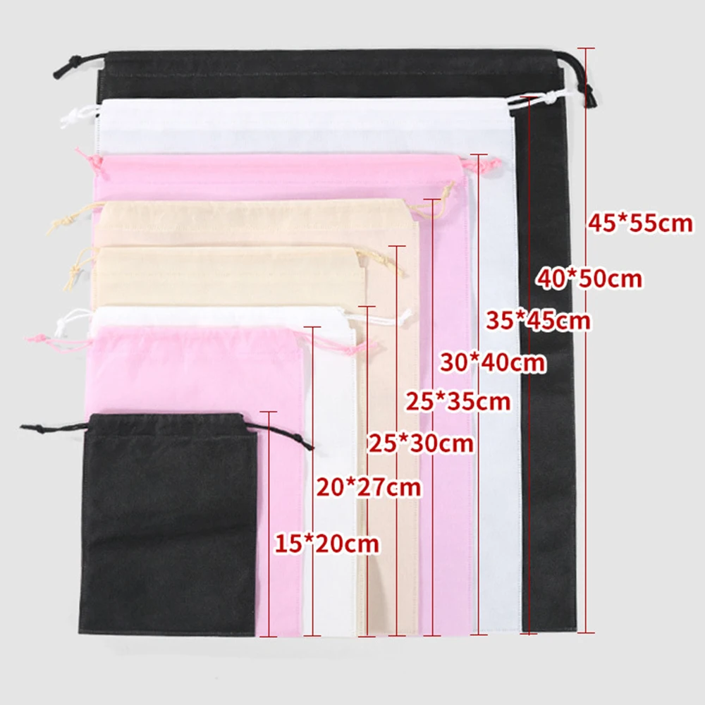 

20 pieces Non woven fabric drawstring Large Non-woven Dust cover Drawstring Packaging Bags,Shoe or Clothing accept print logo