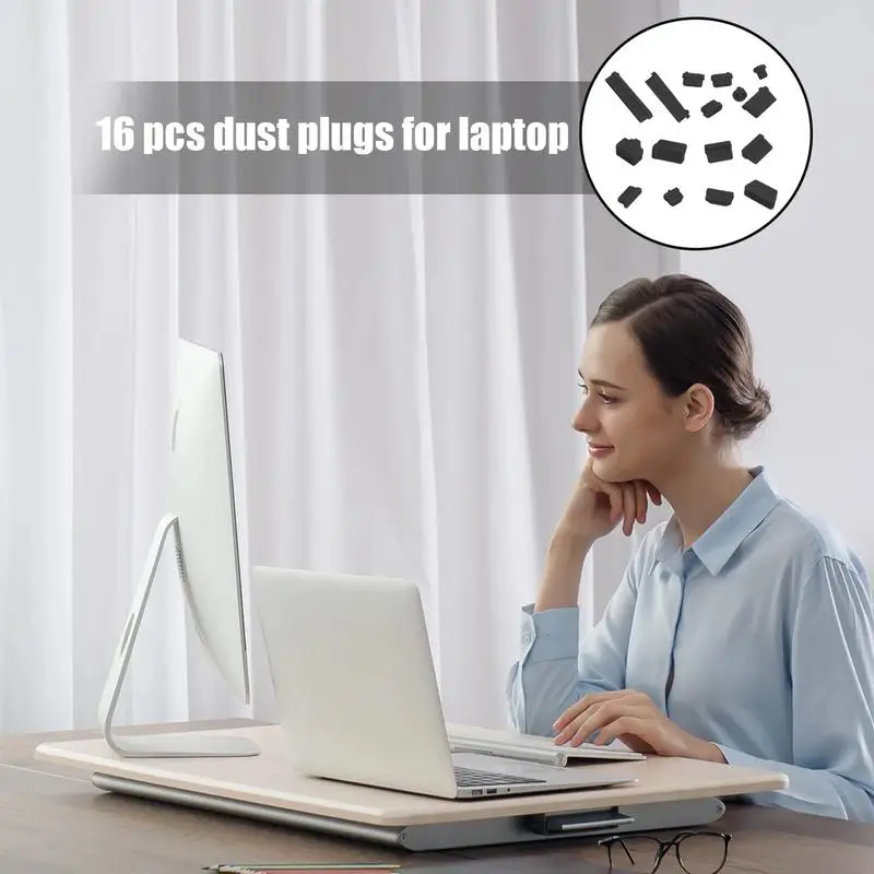 16PCS Type C Silicone Dust Plugs USB Charging Port Protector Cover Type C Anti-dust Caps For Laptops