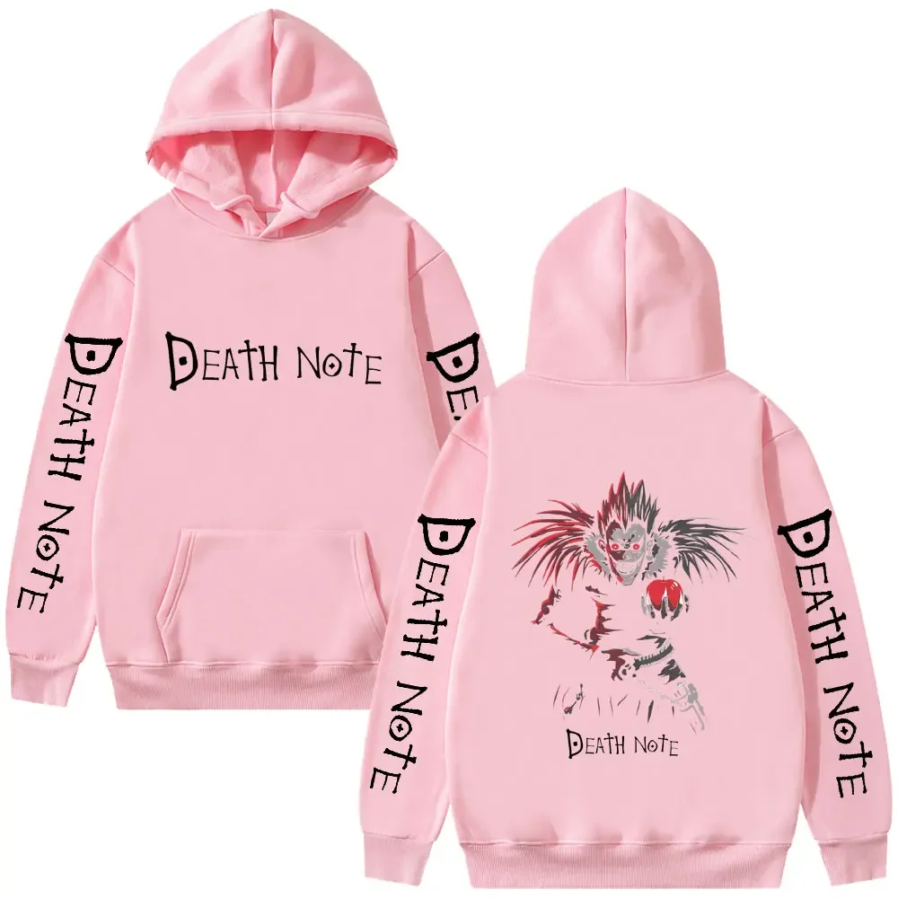 Y2K Anime Death Note Ryuk Grafik Hoodie Männer Frauen Kleidung Mode Vintage Übergroßen Sweatshirt männer Cartoon Manga Merch Hoodi – Detail 5