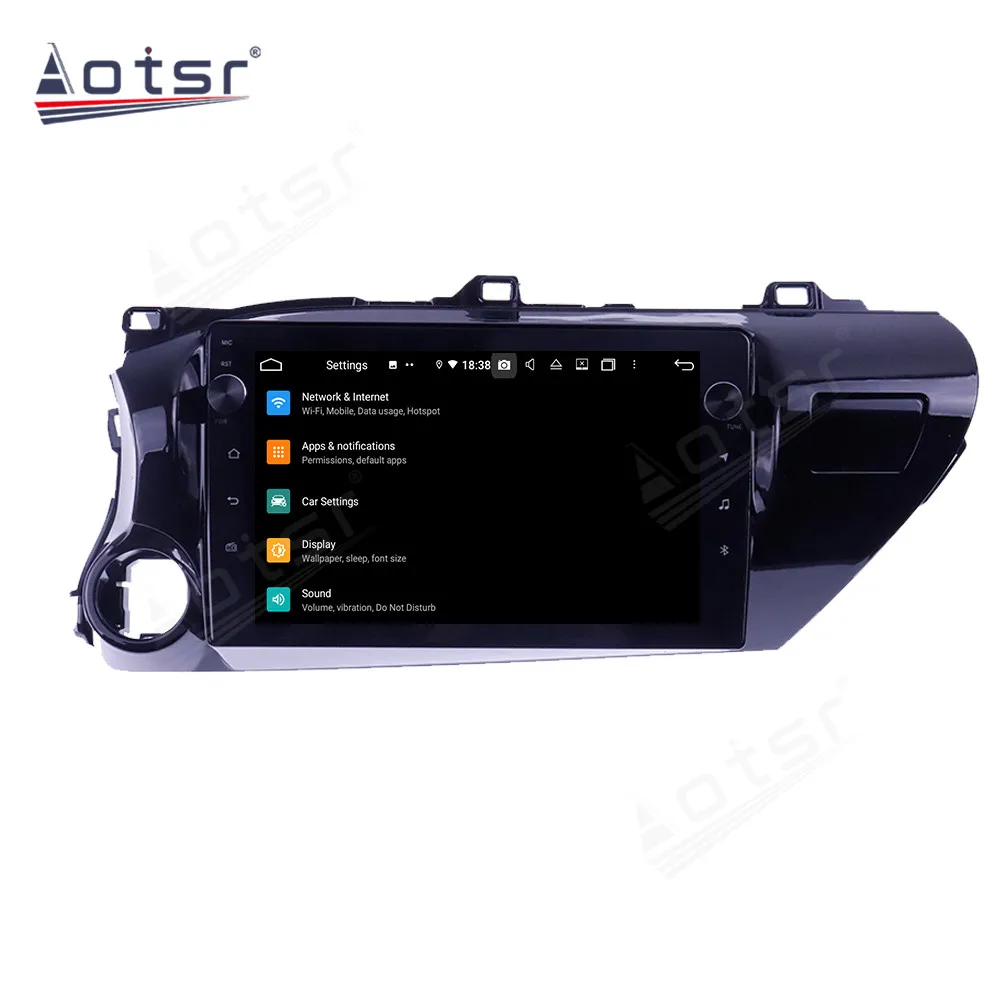 Android 10.0 Car GPS Navigation Stereo Head Unit Multimedia Player Radio For Hilux 2016-2018 Tesla Style 4+64G