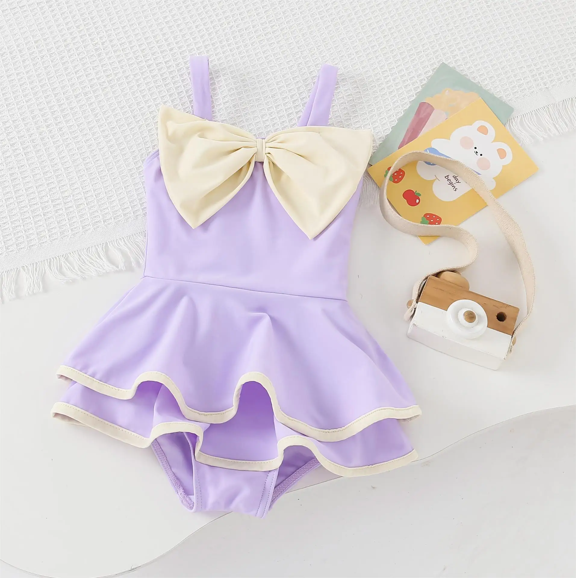 Costume da bagno per bambini tuta da ragazza carina ed elegante gonna da principessa per bambina costume da bagno per bambina primavera calda