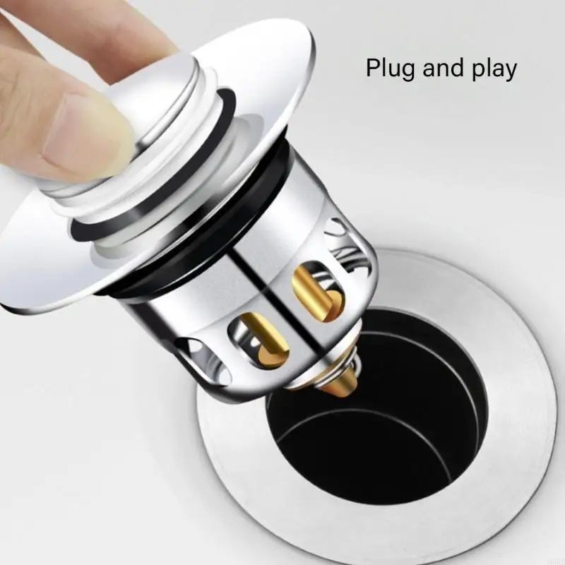 H58C Quick Drains Sink Strainer Sink Stoppers With Odor Prevention Cover Basins Hair Catcher Upgrades for Wash Basins & Bathtubs