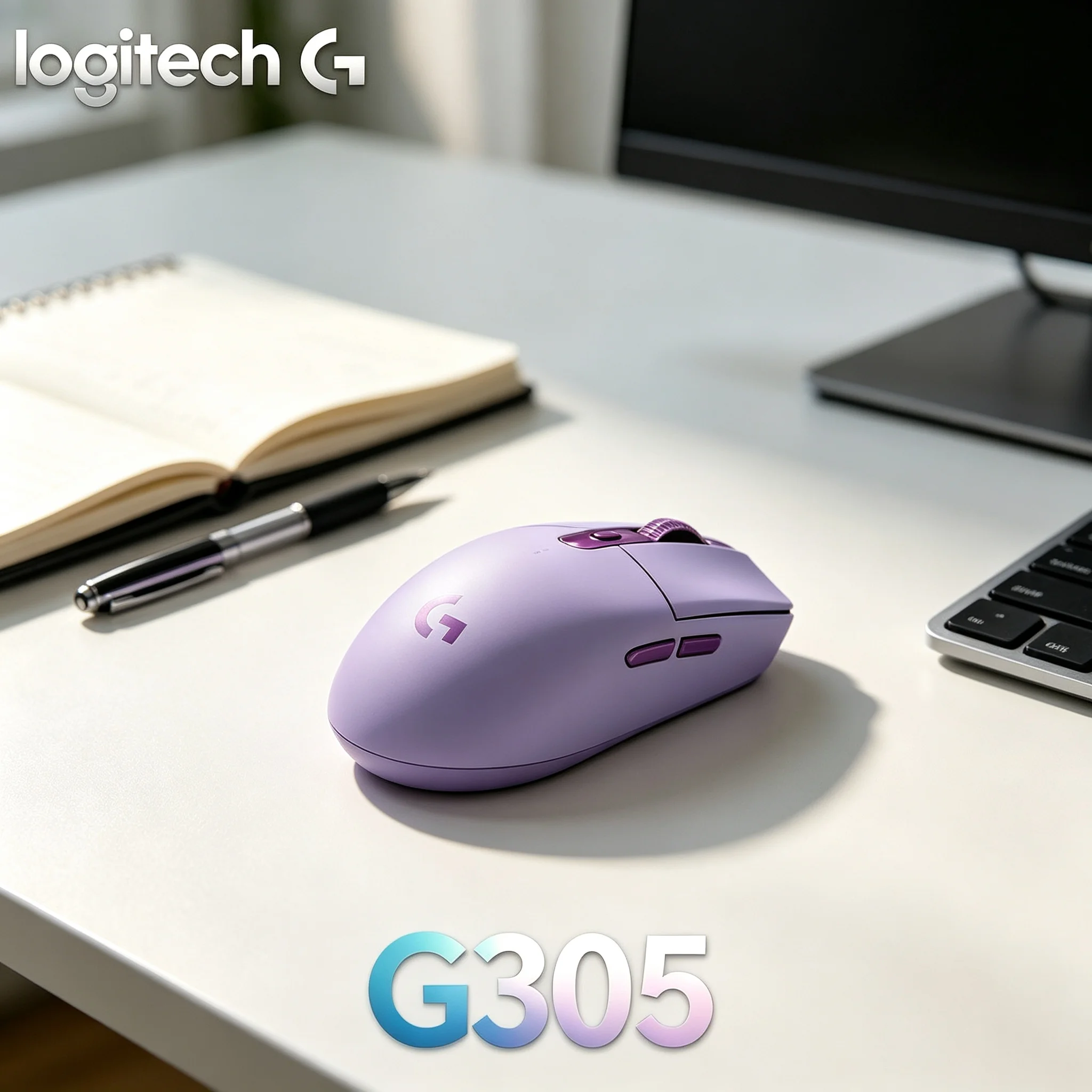 Logitech G305 HERO Wireless Gaming Mouse Comfort Hand Feeling Ultra Low Latency For Gamer And Office Worker