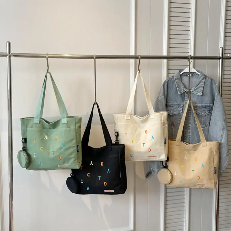 

Простота холщовая композитная сумка через плечо - однотонная сумка через плечо для поездок на работу