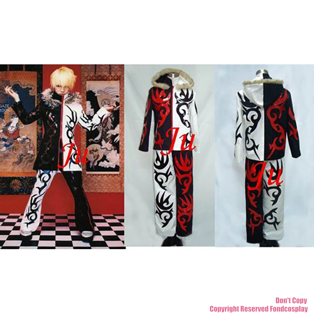 fondcosplay tripp Fashion Hiphop Gazette Ruki Visual J Rock Jacket Pants Cosplay Costume CD/TV[CK599]