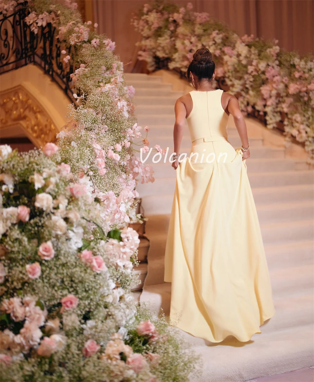 Personnalisé décontracté Pastrol en mousseline de soie à la main fleur strass perles droite encolure dégagée robes longues robes d'occasion sur mesure