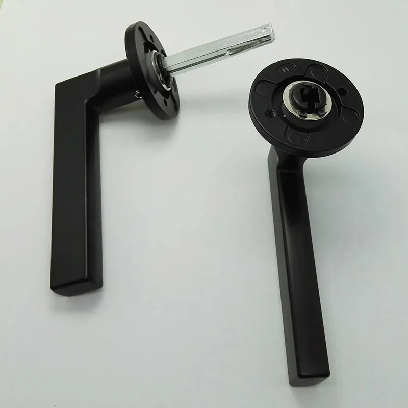 Black Keyless Right‑Angle Interior Door Handle, No Key Required Indoor Room Door Lever Hardware Replacement ****