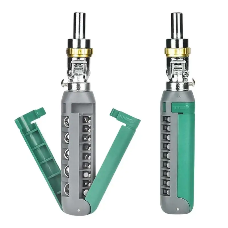 652f قبضة مريحة دقيقة للضرب الثقيلة مجموعة مفك البراغي 14 قطعة أداة زاوية متعددة مع بناء المتانة #4