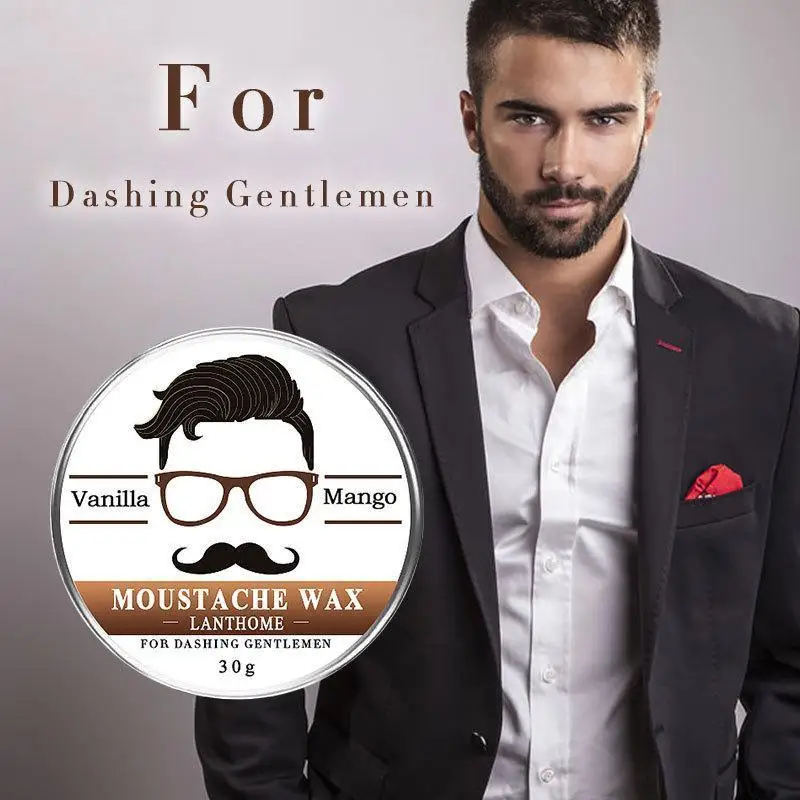 Lanthome-Baume à barbe bio pour hommes, huile revitalisante pour la croissance, soins de toilettage, traitement de la moustache, prévient les cheveux, original