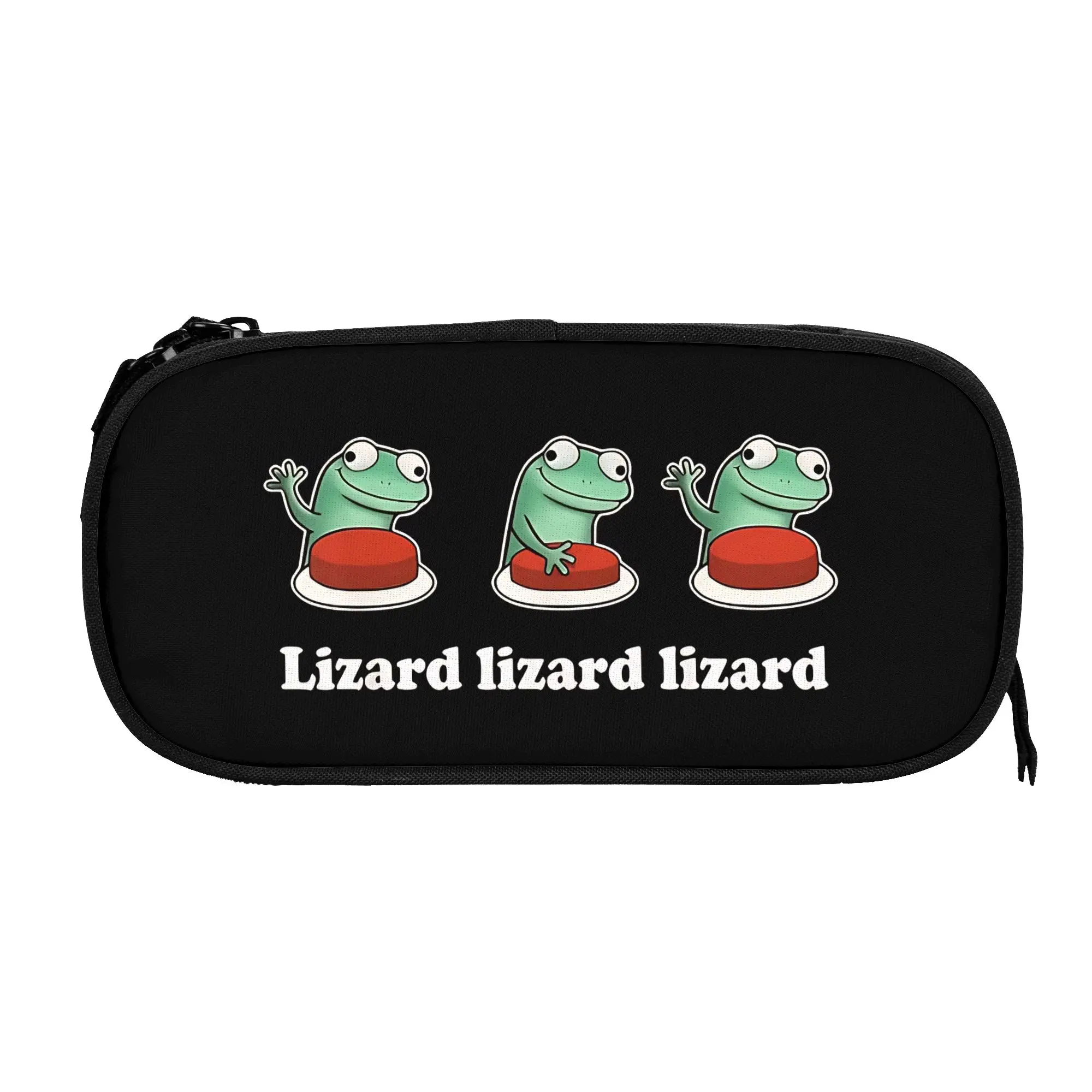 1 piece Lightweight Funny Weirdcore Animal Lizard Lizard Lizard Meme Pencil Case Boys Pen Bag Lizard Office Stationery Bag