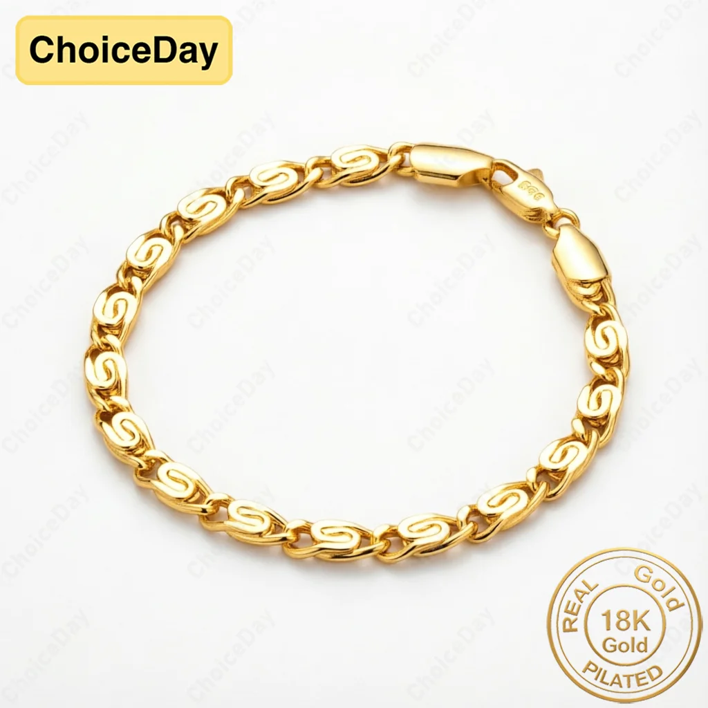 18K Gold Plated Exquisite Twisted Geometric Bracelet for Women - Fashion Accessories & Party Gifts