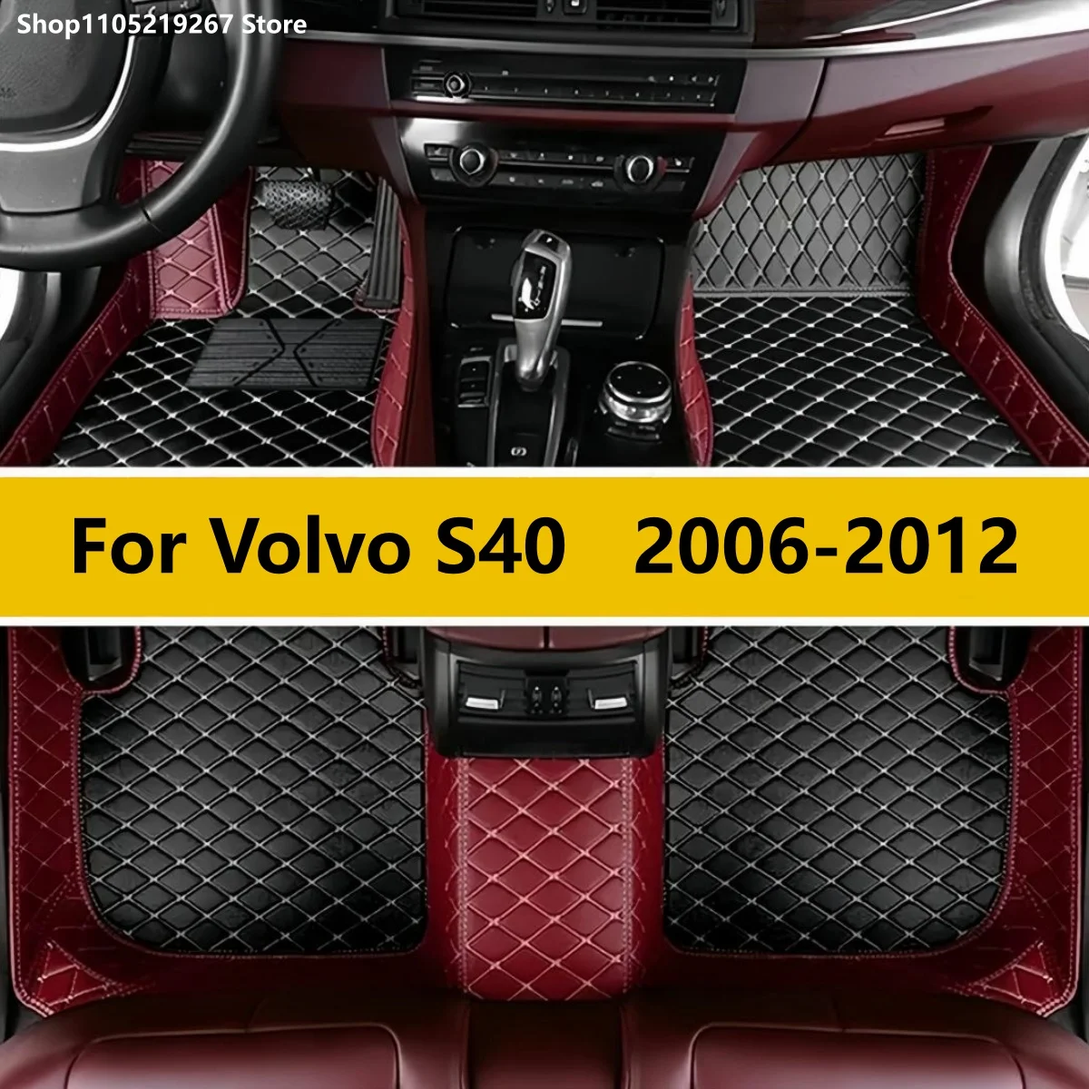 

Custom Car Floor Mats For Volvo S40 2006 2007 2008 2009 2010 2011 2012 Interior Details Accessories Artificial Leather