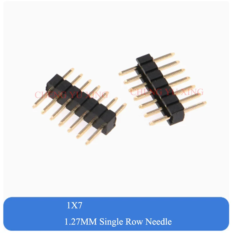 20 Stuks Enkele Rij Naald 1.27Mm Rechte Rij Naaldcontactdoos 1*2/3/4/5/6/8/10/12-40/50P Verguld