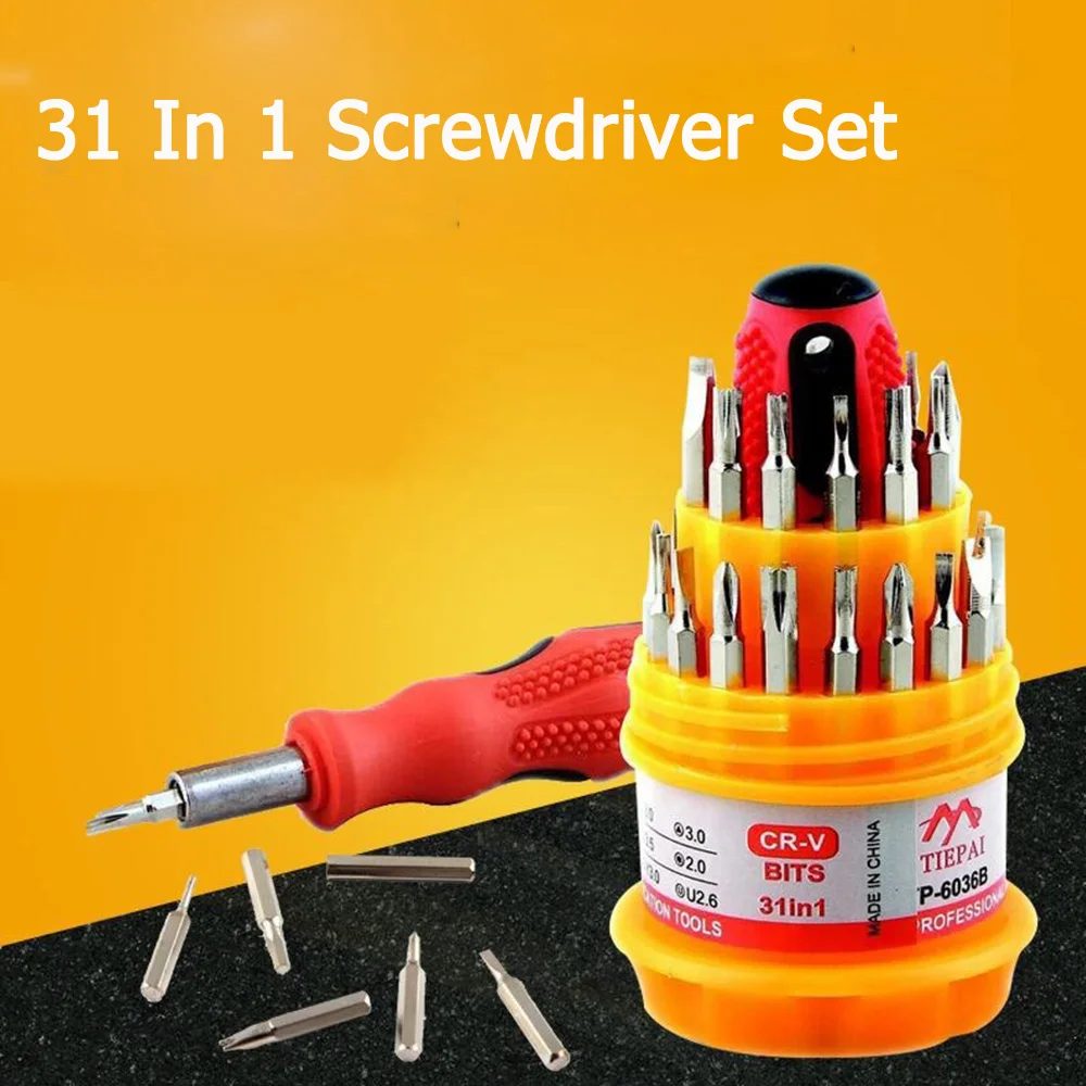 31 In 1 Screwdriver Set Household Maintenance Tools Combination Screw Disassembly Supplies Car Emergency Tool Dropshipping