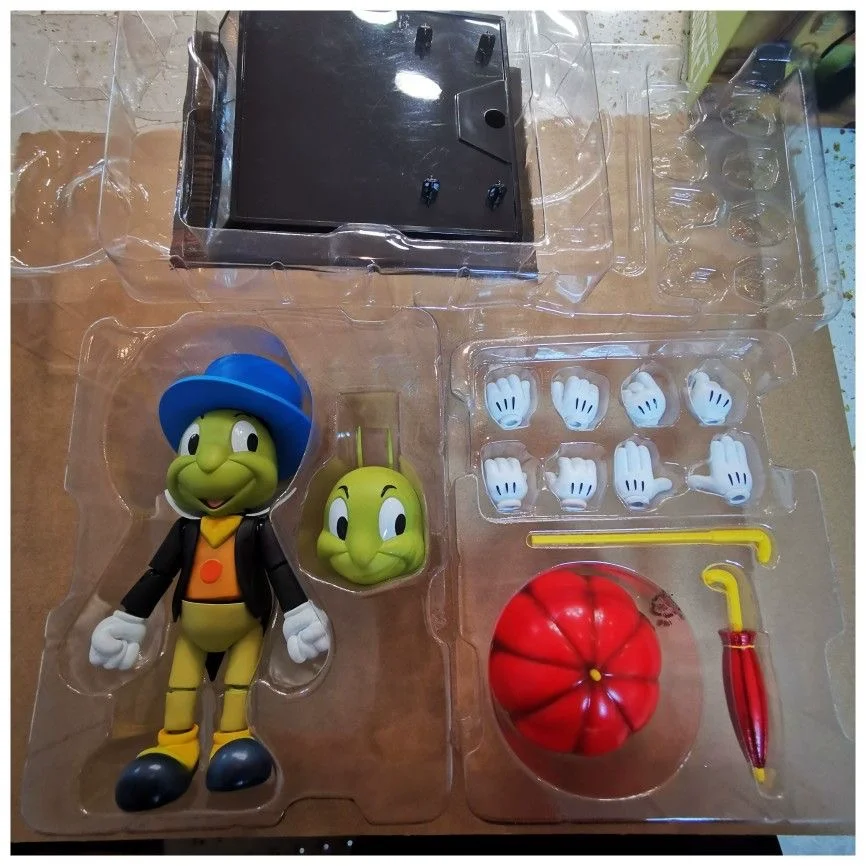 

Original Herocross Animation The Adventures Of Pinocchio Action Figure Jiminy Cricket Alloy Model Doll Ornaments Kids Toys Gift