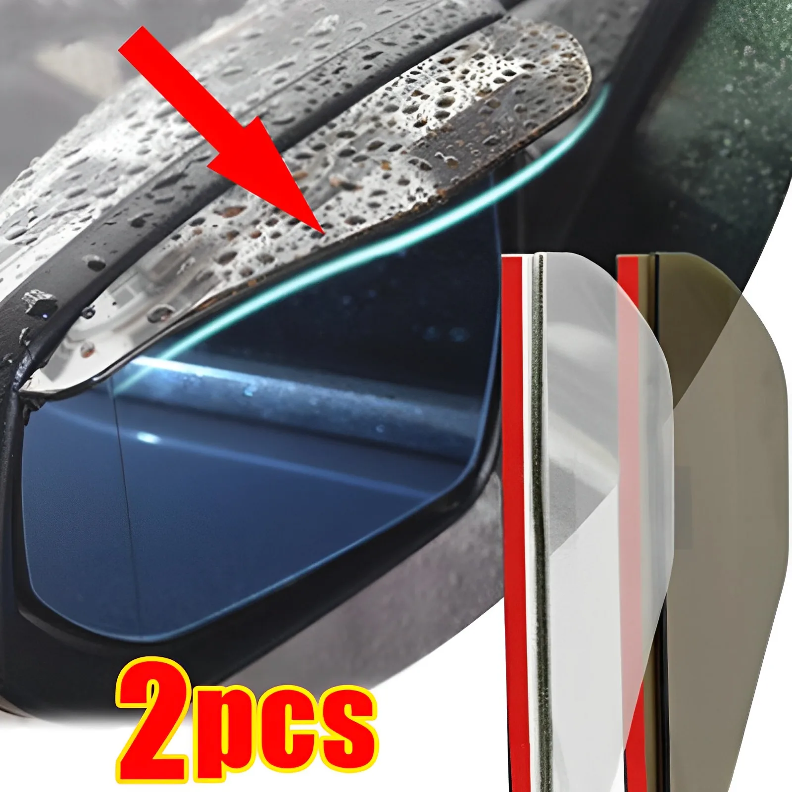 2 Stück Auto Rückspiegel Regen Augenbrauen Visier Kohle faser Auto Rückansicht Seite Schnee Sonnenblende Regen abdeckung Autos piegel Zubehör