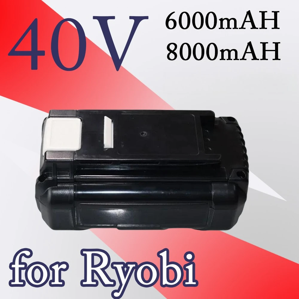 

New 40V 6.0AH/8.0AH High-Power Lithium Battery, For Ryobi RY40200 Tool Battery OP4050 OP4026 , RY40430,for Ryobi Lawn Mower