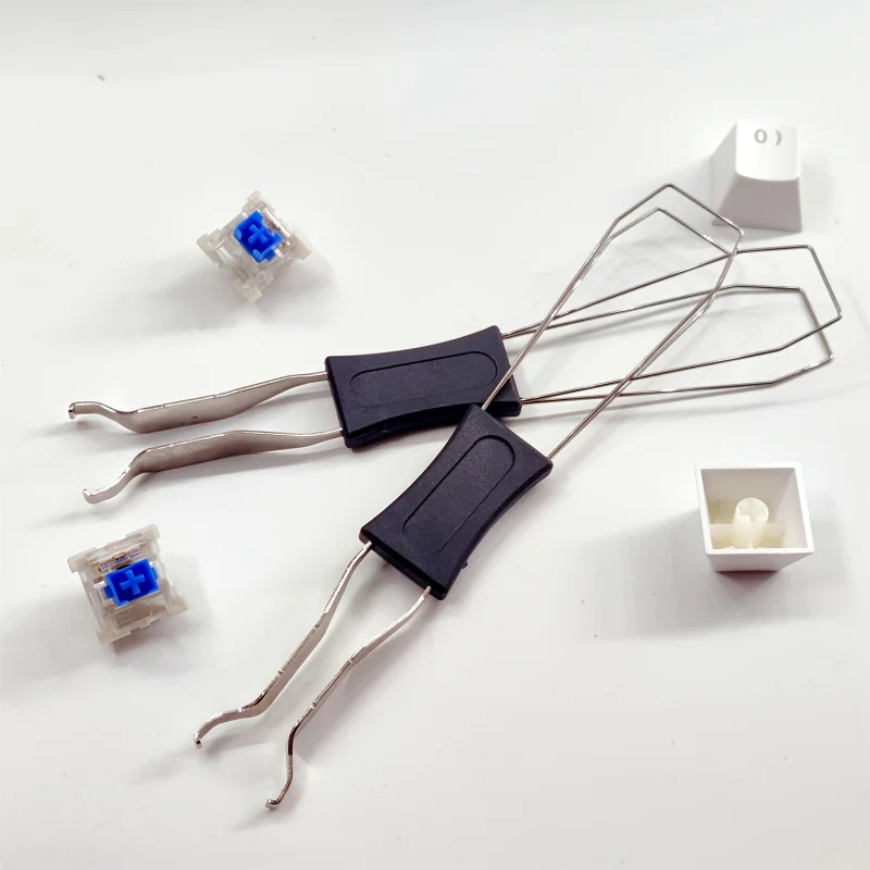 

Механический съемник клавиш клавиатуры 2-в-1 и инструмент для демонтажа клавиш с синей пластиковой ручкой — легкое удаление клавиш для пишущих машин