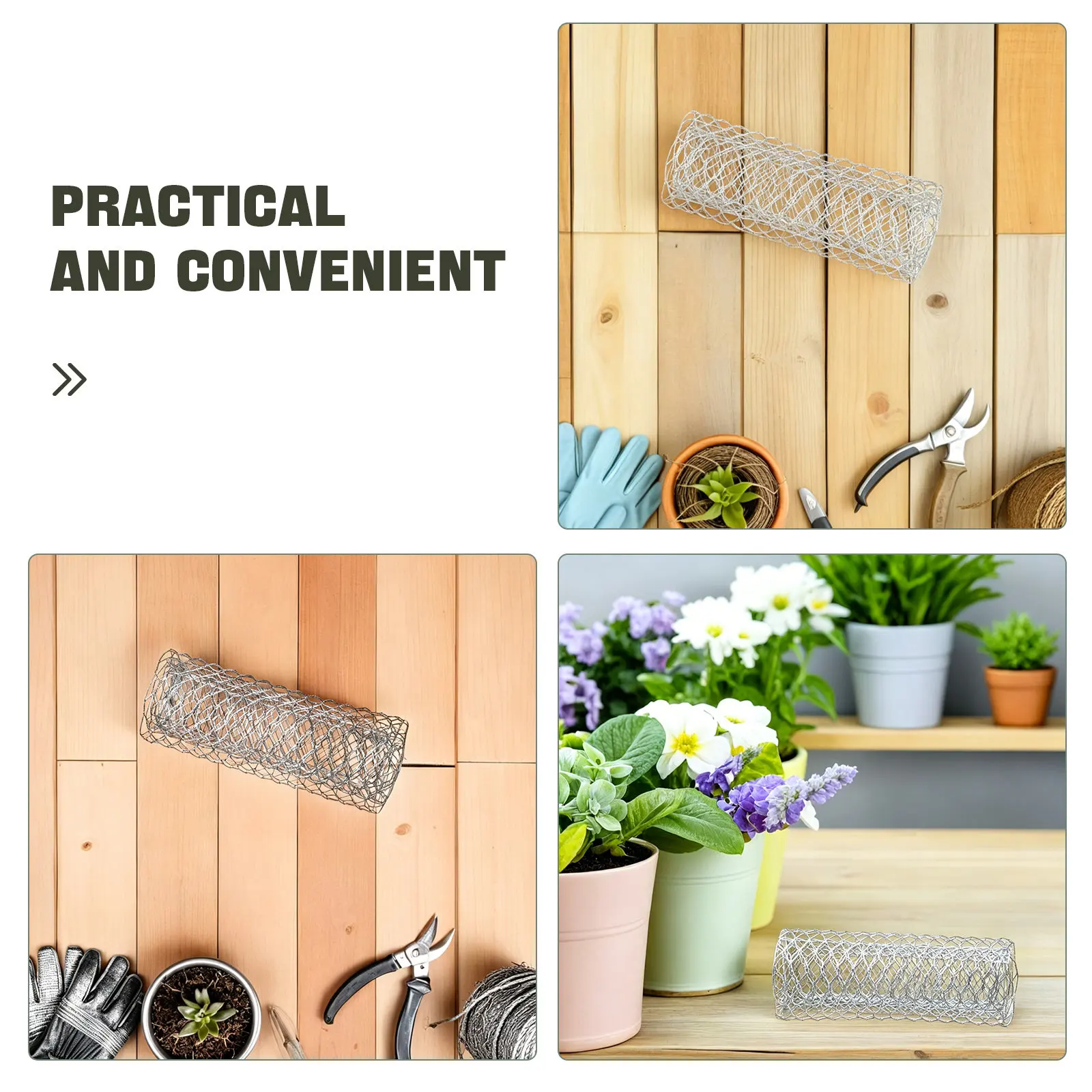 1 Roll Smooth Surface Hexagonal Chicken Wire Mesh Iron Garden Fencing Poultry Netting Rabbit Barrier Floral Arrangement Supply