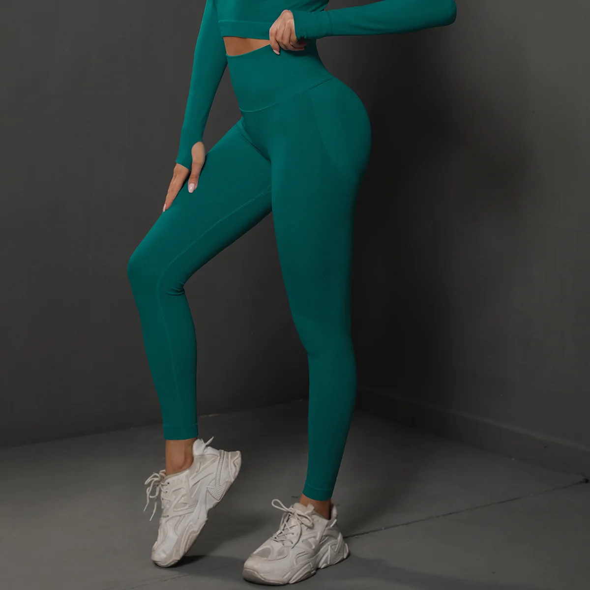 Po-Lifting-Leggings mit hoher Taille für Damen, Bauchkontrolle, Po-Lifting-Effekt, butterweiche Gym-Yoga-Hose, Push-Up-Effekt – Detail 18