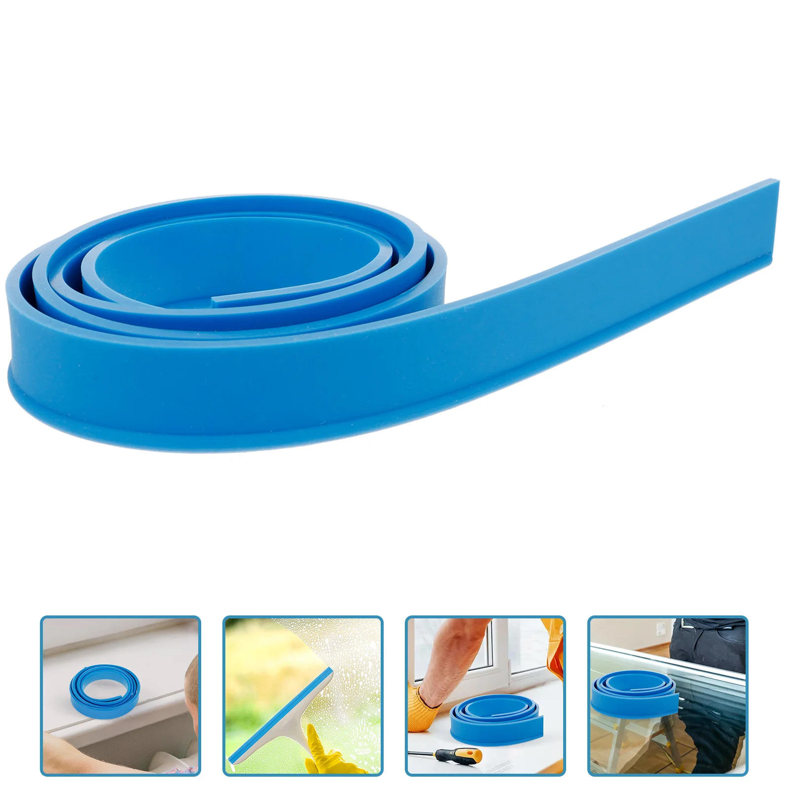 

Glass Scraper Strip Squeegee Mop Window Cleaning Replacement Useful Wiper Manual Shower for Doors Silica Gel Silicone