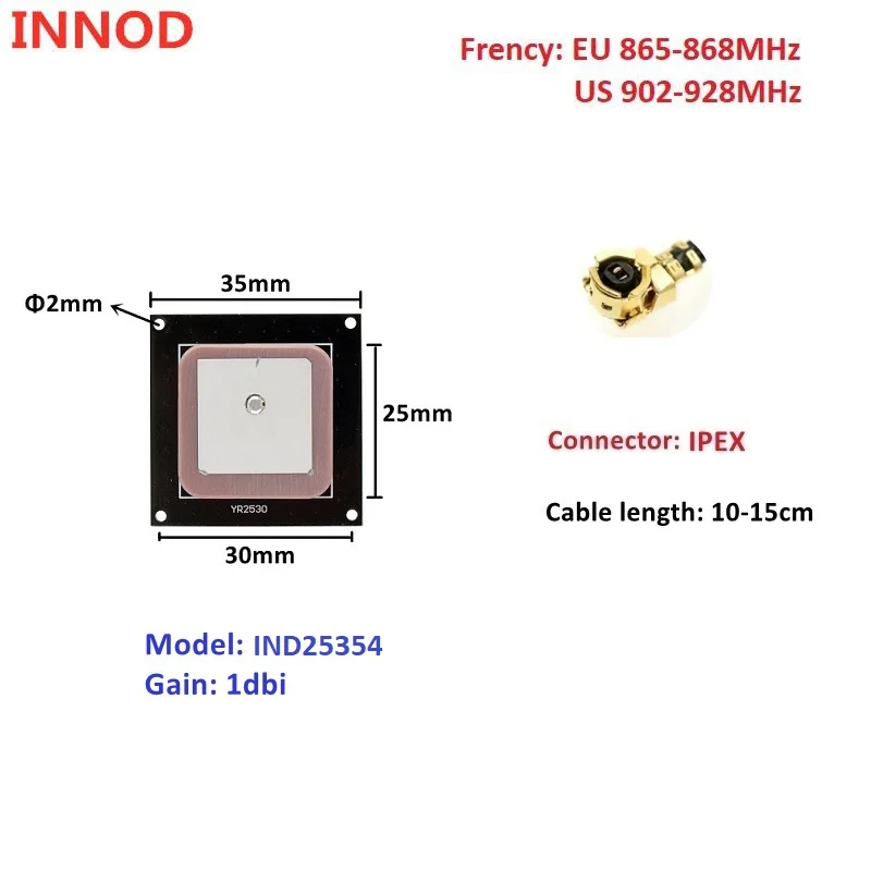 UHF RFID 1dbi Micro Ceramics Antenna Small RFID Antenna SMA/IPEX Interface Optional reader Module for free sample tags