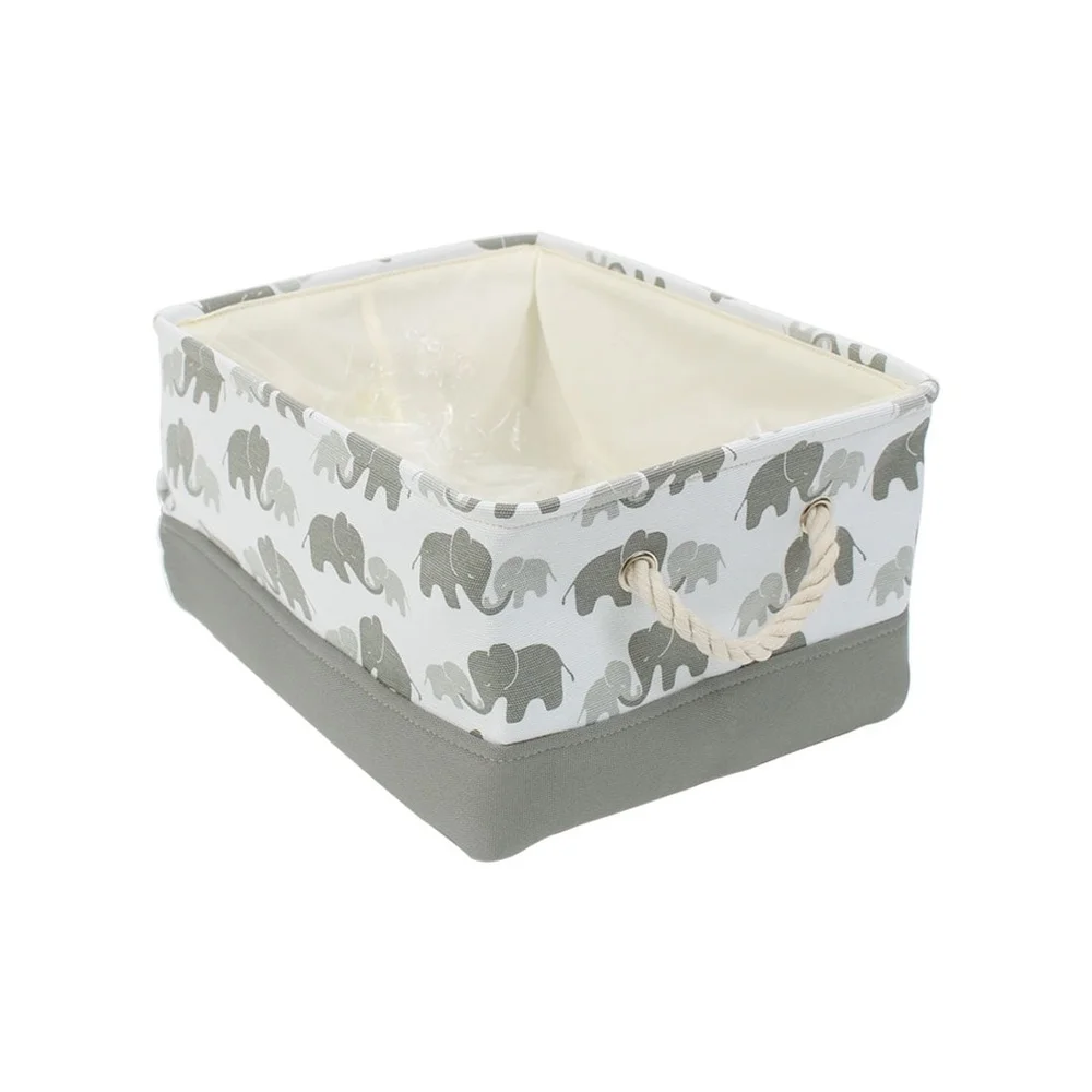 Foldable Fabric Storage Bins with Handles Drawstring Closure Collapsible Durable Baskets Home Organization Laundry Car Closet