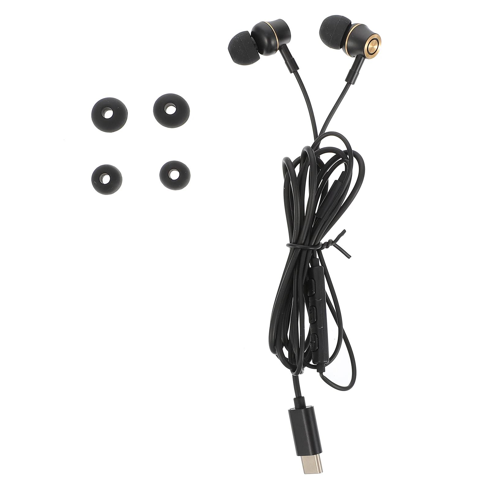 

Type C Headphones USB C Wired Earphone In Ear Earbuds 360 Degree Sound Noise Cancelling Compatible Devices TPE Material Comfort