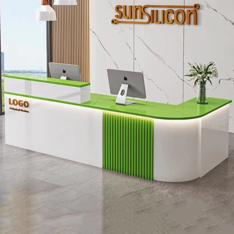 Lounge Irregular Reception Desks European Unique Aesthetic Modern Reception Desks Fashion Comptoire Accueil Unique Furniture