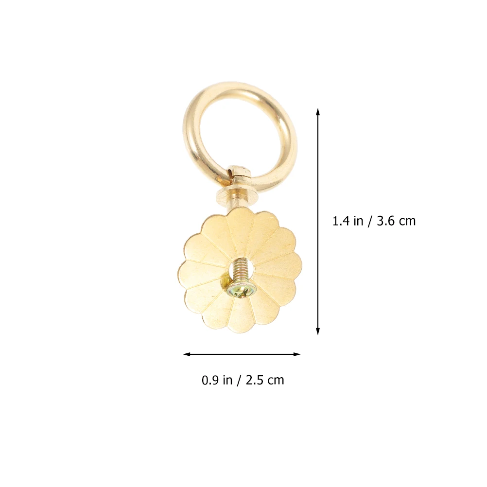 

4Pcs Brass Door Knobs Wardrobe Pulls Modern Ring Handles Durable Cupboard Drawer Cabinet Furniture Accessories