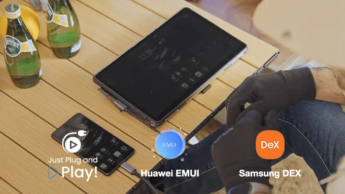 OEM 12-Inch 1080P Full HD IPS Dual Touch Screen Portable Triple Monitor with Type C Interface for Laptop Notebooks