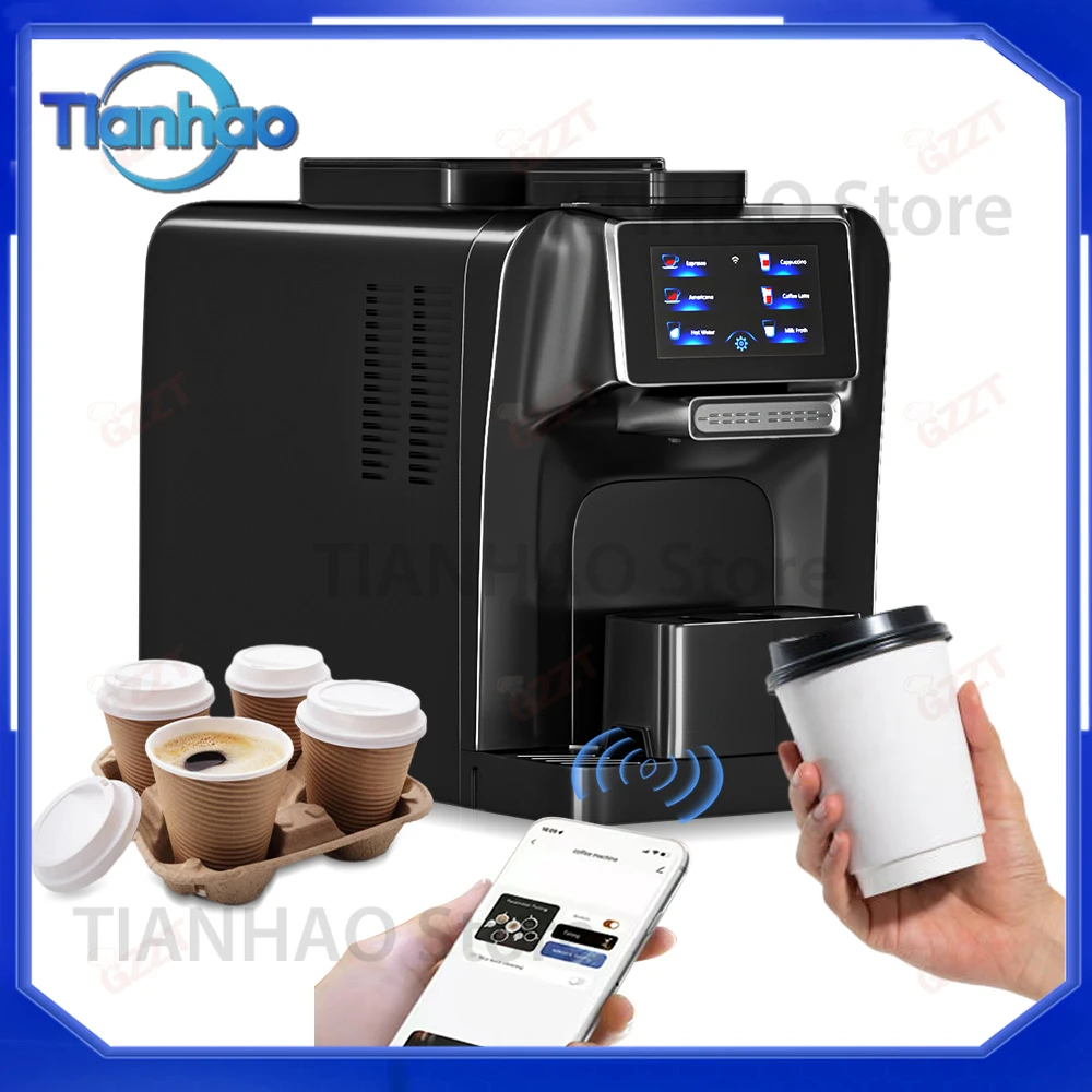 400ML Milk Jug Container 4.3inch Touch Screen Fully Automatic Espresso Coffee Maker for Germany Italian Type Electric Coffee