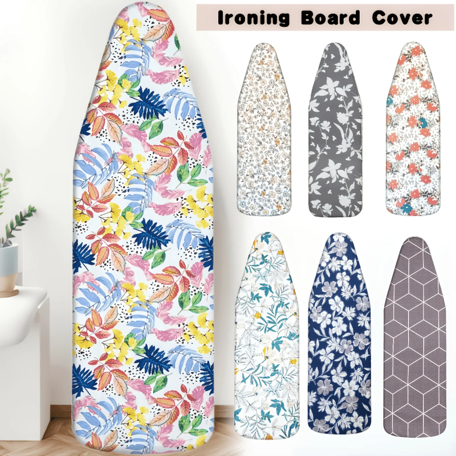 Capa para Tábua de Passar Roupa 120x40, 130x50, 140x50, Capa de Proteção Completa, Tecido de Poliéster Grosso e Resistente, Acessório para Lavanderia