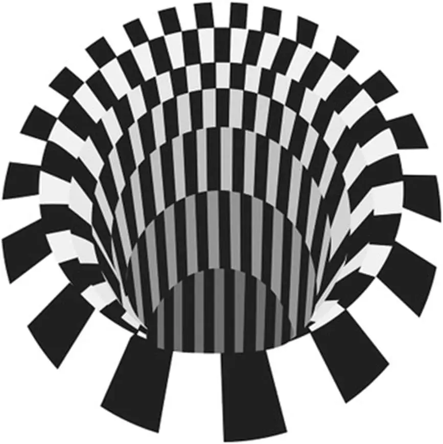 

Round Rug Checkered Illusion Floor Mat Pad Black White Living Room Carpet Crystal Velvet Bedroom Rug Home Kitchen Decorative