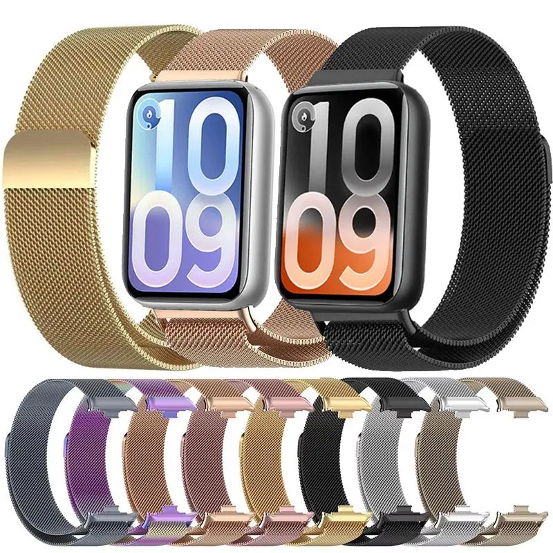 Milanese Loop Armband für Xiaomi Mi Band 10 Pro 9 8Pro Smartwatch Armband Correa für Redmi Watch 6 5 4 Ersatzarmband