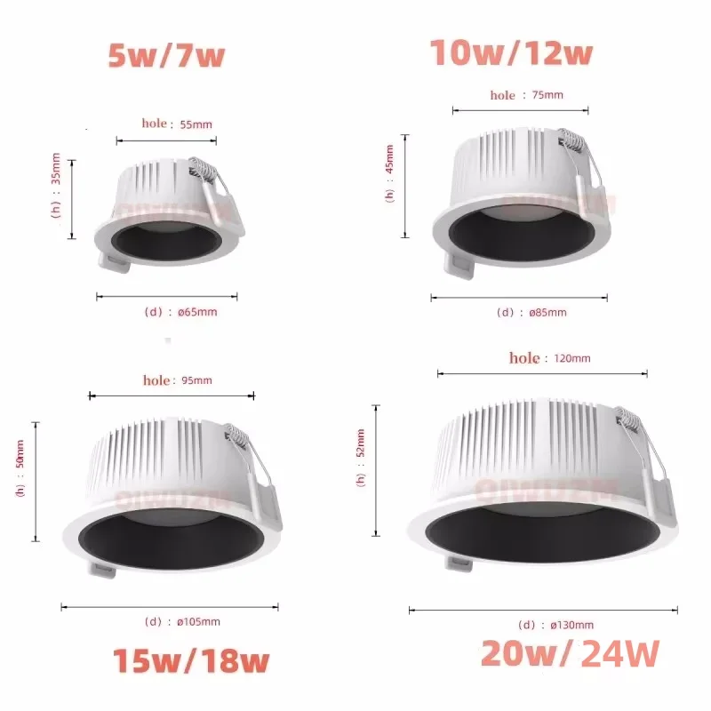 Imagem -05 - Lâmpada do Teto Led Cob Regulável Iluminação Embutida Holofote para Loja Iluminação Doméstica Holofote 24 ° 5w 10w 15w 20w