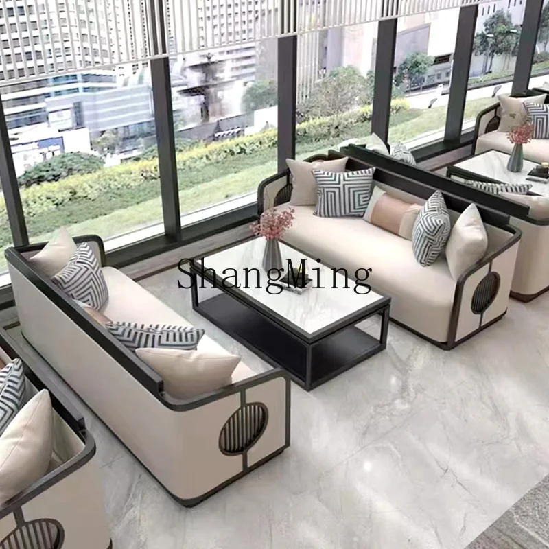 

SM new Chinese sofa combination modern Chinese simple living room light luxury solid wood fabric sofa