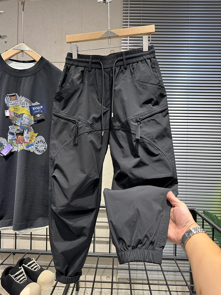 

Bla уличная рабочая одежда брюки мужские свободные повседневные спортивные брюки Qui Dry Nine Points Harlan модный бренд летние длинные тонкие брюки