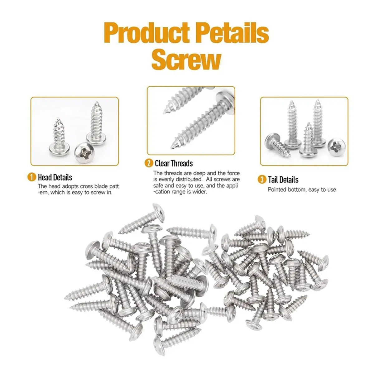 200pcs Car U-Shaped Clip and Screw Combination Kit, 6/8/10/12 Combination Internal Decoration Fasteners with Screws