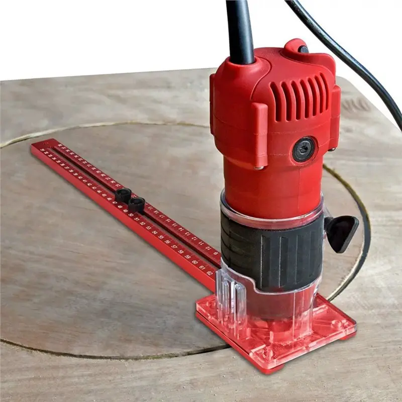 ABAH-Radius Router Circle Cutting Jig Router Milling Groove Bracket Kit For Precise Woodworking